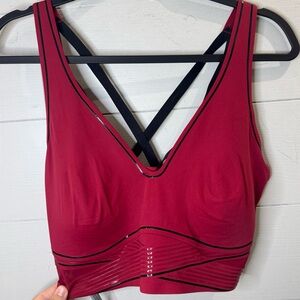 VSX Victoria's Secret NWOT Women's Red Strappy Sports Bra Size XL